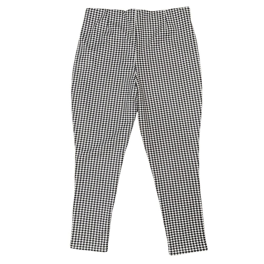 Serra Size XL 16 18 Pants Faux Suede Pull On Houndstooth Comfort Waist Stretch‎